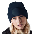 French Navy - Back - Beechfield Circular Patch Beanie