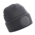 Graphite Grey - Front - Beechfield Circular Patch Beanie