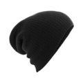 Black - Front - Beechfield Heavy Gauge Slouch Beanie