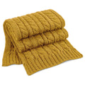Mustard - Front - Beechfield Cable Knit Melange Scarf