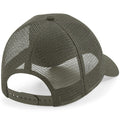 Military Green - Back - Beechfield Patch Snapback Trucker Cap