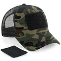 Jungle Camo - Front - Beechfield Patch Snapback Trucker Cap