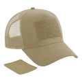 Desert Sand - Front - Beechfield Patch Snapback Trucker Cap