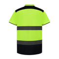 Yellow-Navy - Back - Yoko Adults Unisex Two Tone Short Sleeve Polo Shirt