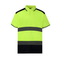 Yellow-Navy - Front - Yoko Adults Unisex Two Tone Short Sleeve Polo Shirt