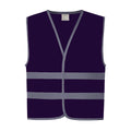 Purple - Front - Yoko Childrens-Kids Hi-Vis Two Band Waistcoat