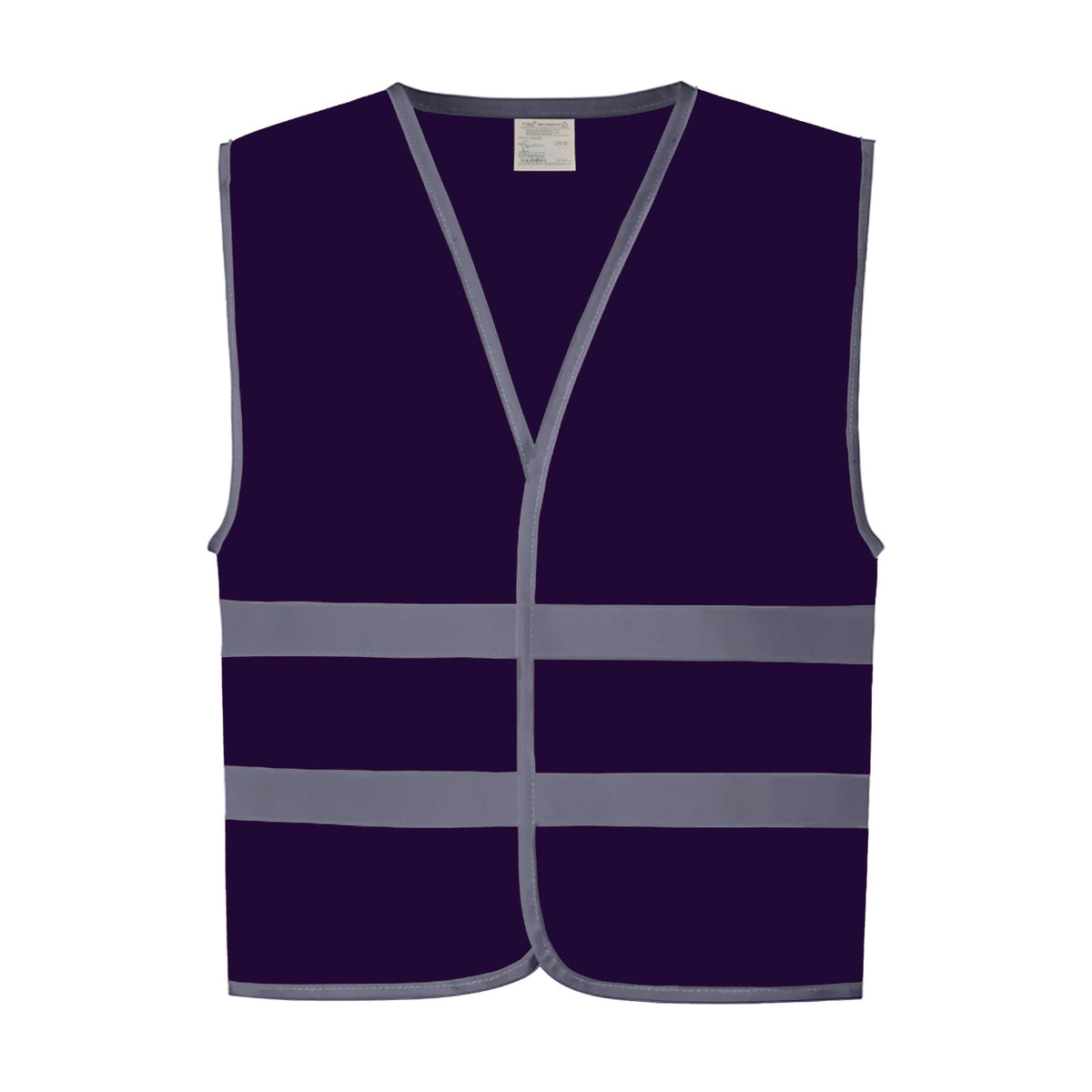 Purple - Front - Yoko Childrens-Kids Hi-Vis Two Band Waistcoat