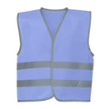 Sky Blue - Front - Yoko Childrens-Kids Hi-Vis Two Band Waistcoat