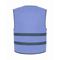 Sky Blue - Back - Yoko Childrens-Kids Hi-Vis Two Band Waistcoat