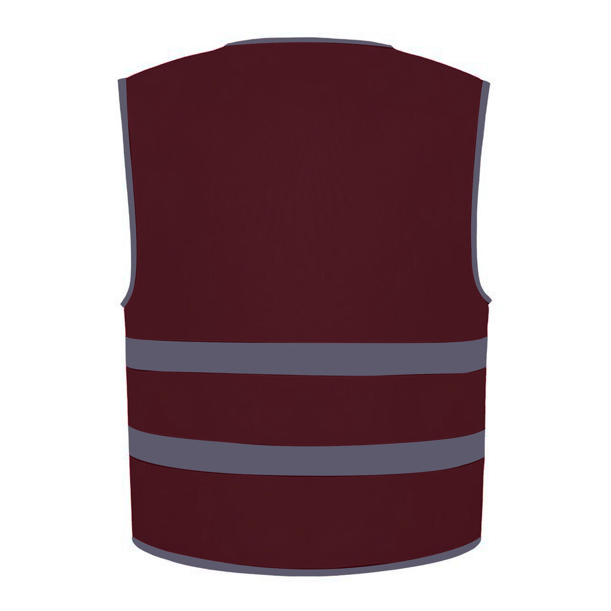 Maroon - Back - Yoko Childrens-Kids Hi-Vis Two Band Waistcoat