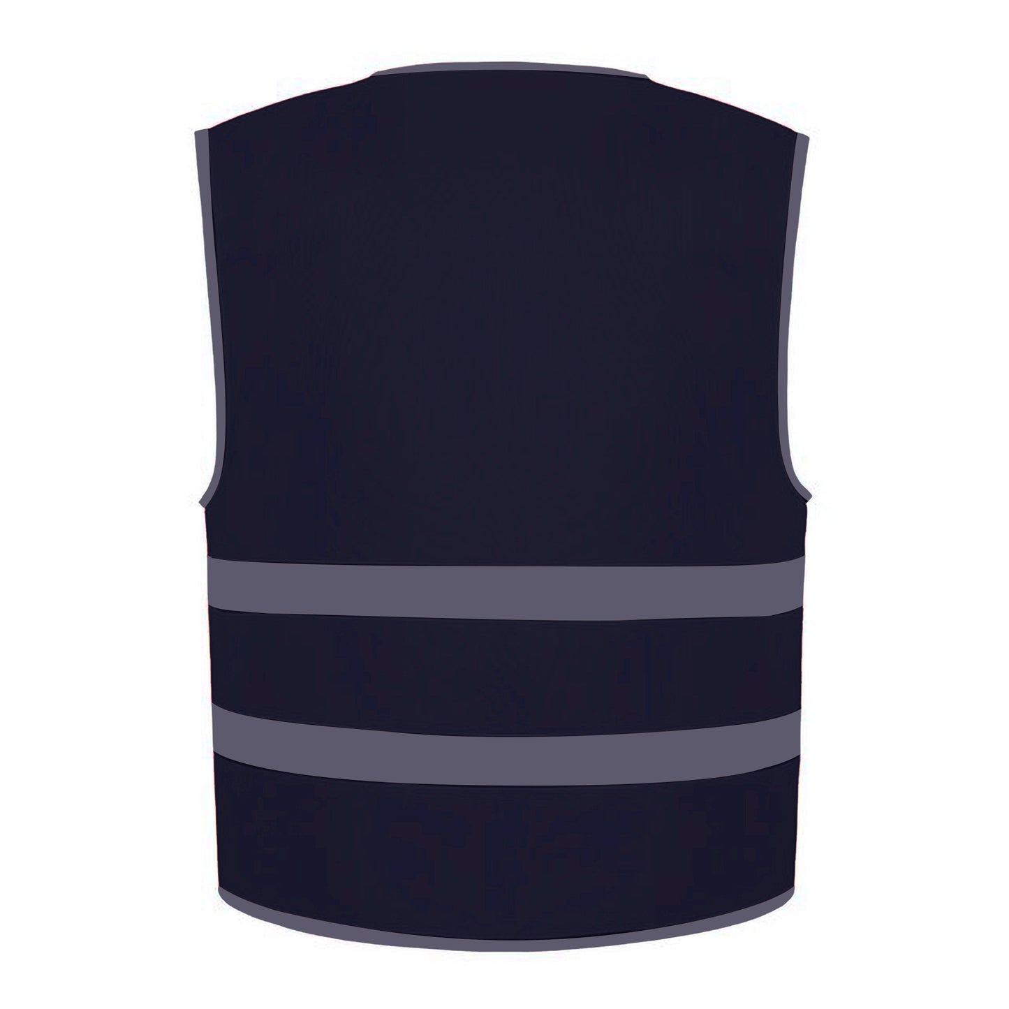 Navy - Back - Yoko Childrens-Kids Hi-Vis Two Band Waistcoat