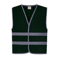 Paramedic Green - Front - Yoko Childrens-Kids Hi-Vis Two Band Waistcoat