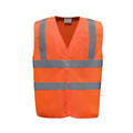 Orange - Front - Yoko Hi-Vis Anti-Static Flame Retardant Waistcoat
