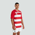 Red-White - Back - Canterbury Unisex Adults Evader Hooped Jersey