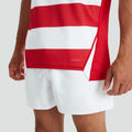 Red-White - Side - Canterbury Unisex Adults Evader Hooped Jersey