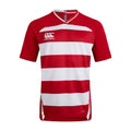 Red-White - Front - Canterbury Unisex Adults Evader Hooped Jersey