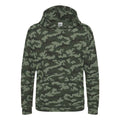 Green Camo - Front - AWDis Childrens-Kids Camo Hoodie