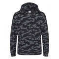 Black Camo - Front - AWDis Childrens-Kids Camo Hoodie