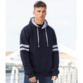 New French Navy-Heather Grey - Side - AWDis Unisex Adults Game Day Hoodie