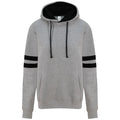 Heather Grey-Deep Black - Front - AWDis Unisex Adults Game Day Hoodie