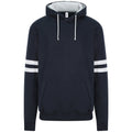 New French Navy-Heather Grey - Front - AWDis Unisex Adults Game Day Hoodie
