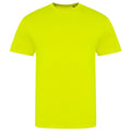 Electric Yellow - Front - AWDis Unisex Adults Electric Tri-Blend T-Shirt
