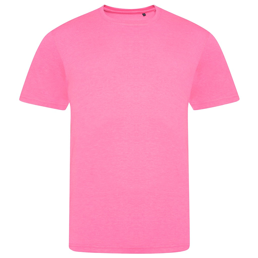 Electric Pink - Front - AWDis Unisex Adults Electric Tri-Blend T-Shirt