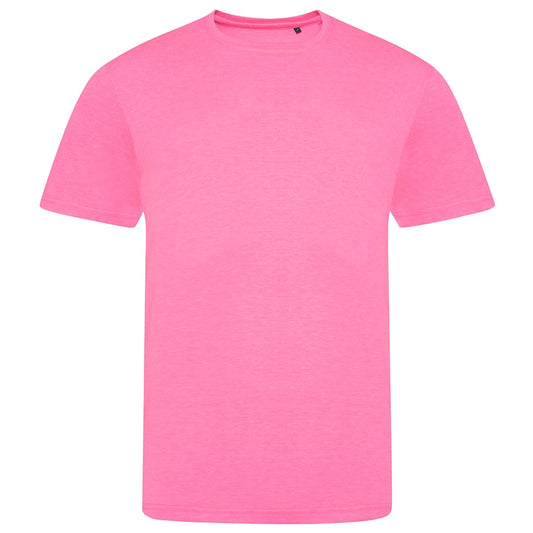 Electric Pink - Front - AWDis Unisex Adults Electric Tri-Blend T-Shirt