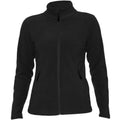 Black - Front - Gildan Hammer Womens-Ladies Micro Fleece Jacket
