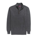 Charcoal - Front - Brook Taverner Mens Dallas Zip-Neck Sweater