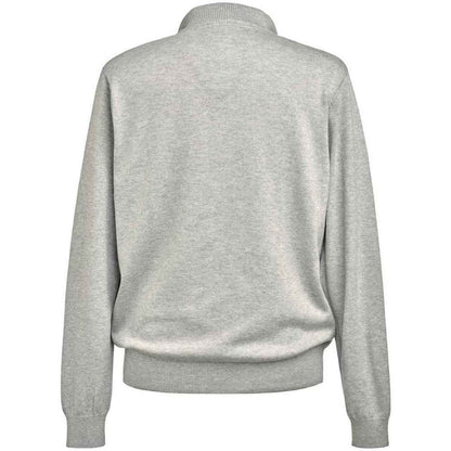 Silver - Back - Brook Taverner Mens Dallas Zip-Neck Sweater