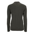 Charcoal Marl - Back - SOLS Womens-Ladies Perfect Long Sleeve Pique Polo Shirt