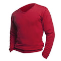 Red - Lifestyle - SOLS Mens Galaxy V Neck Sweater