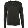 Black - Front - SOLS Mens Galaxy V Neck Sweater