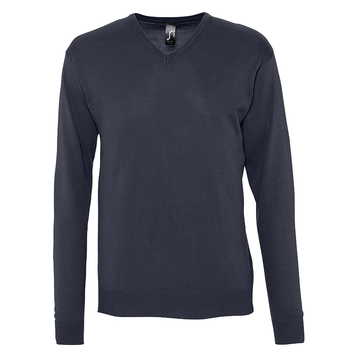 Navy - Front - SOLS Mens Galaxy V Neck Sweater