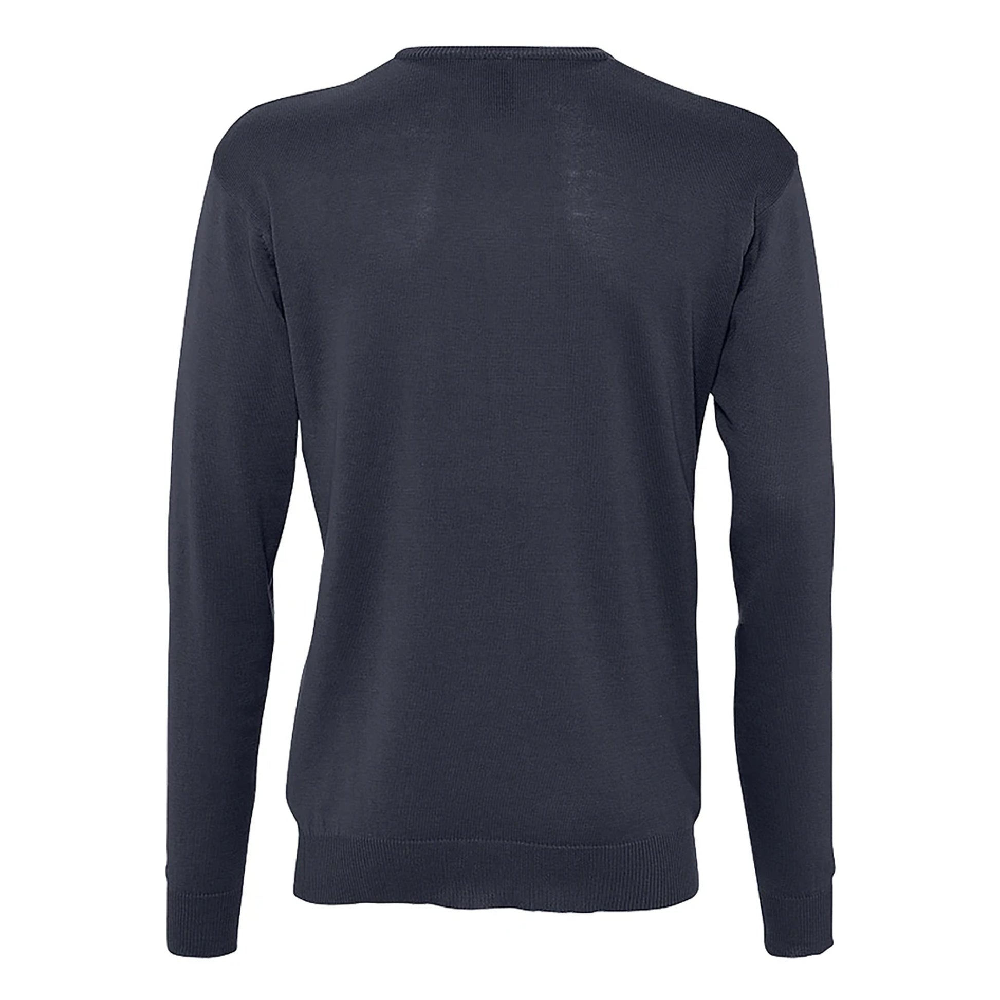 Navy - Back - SOLS Mens Galaxy V Neck Sweater