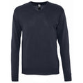 Navy - Back - SOLS Mens Galaxy V Neck Sweater