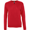 Red - Front - SOLS Mens Galaxy V Neck Sweater