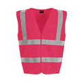 Pink - Front - PRO RTX High Visibility Childrens-Kids Waistcoat