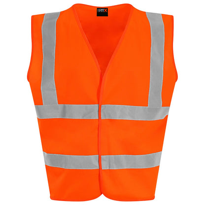 Orange - Front - PRO RTX High Visibility Childrens-Kids Waistcoat