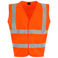 Orange - Front - PRO RTX High Visibility Childrens-Kids Waistcoat