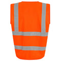 Orange - Back - PRO RTX High Visibility Childrens-Kids Waistcoat