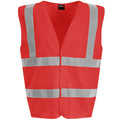 Red - Front - PRO RTX High Visibility Childrens-Kids Waistcoat
