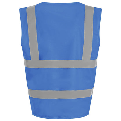 Royal Blue - Back - PRO RTX High Visibility Childrens-Kids Waistcoat