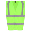 Lime Green - Front - PRO RTX High Visibility Childrens-Kids Waistcoat