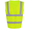 Yellow - Back - PRO RTX High Visibility Unisex Waistcoat