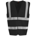 Black - Front - PRO RTX High Visibility Unisex Waistcoat