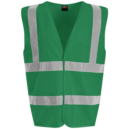 Kelly Green - Front - PRO RTX High Visibility Unisex Waistcoat