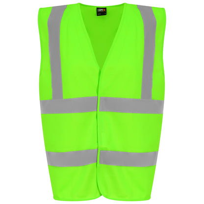 Lime Green - Front - PRO RTX High Visibility Unisex Waistcoat