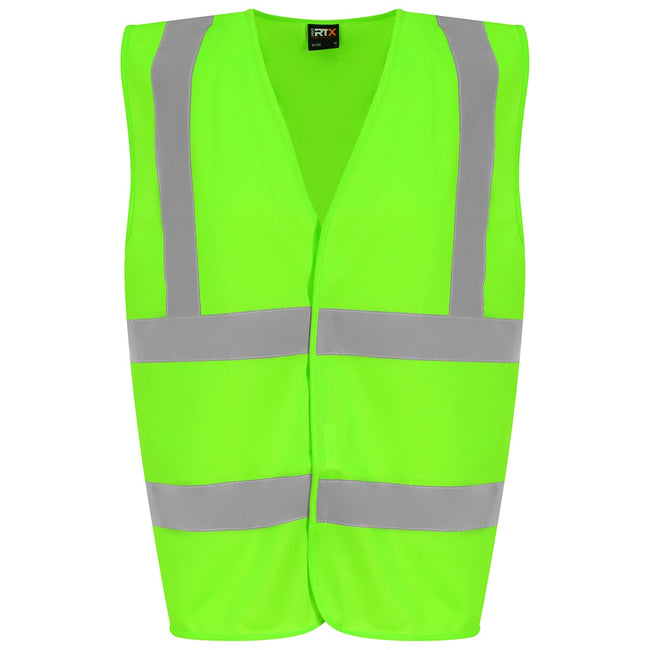 Lime Green - Front - PRO RTX High Visibility Unisex Waistcoat